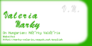 valeria marky business card